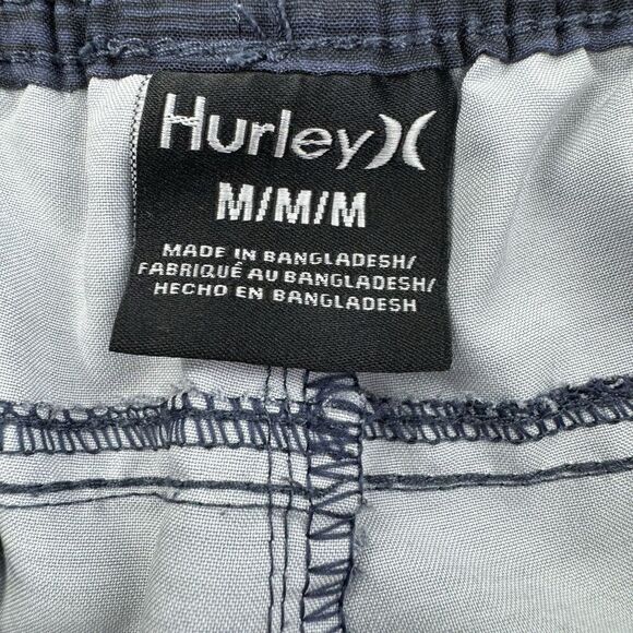 Hurley Mens Shorts Size Medium Striped Drawstring Swim Hybrid Board Shorts Logo - Picture 3 of 10